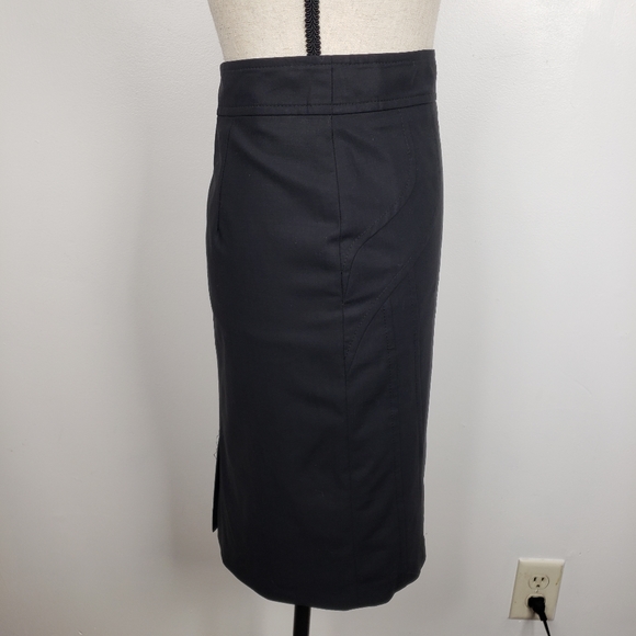 NetWork Black Wool Blend Pencil Skirt 38 - Picture 7 of 15